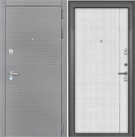 Входная дверь Брайтон Антрацит Грей / В-07 Лофт белый для установки в квартиру 18737