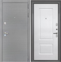 Входная дверь Брайтон Антрацит Грей / Альба Роял вуд белый для установки в квартиру 28870