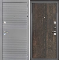 Входная дверь Брайтон Антрацит Грей / Тиковое дерево для установки в квартиру 30822
