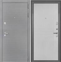 Входная дверь Брайтон Антрацит Грей / ФЛ-326М Мэджик шифон белый для установки в квартиру 30825