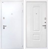 Входная дверь Колизей White ФЛ-2 (Белая шагрень / Силк ясень белый) для установки в квартиру 5985