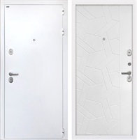 Входная дверь Колизей White ФЛ-306 (Белая шагрень / Силк ясень белый) для установки в квартиру 5980