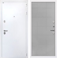 Входная дверь Колизей White ФЛ-6 (Белая шагрень / Геометрия Мэджик Тин) для установки в квартиру 30835