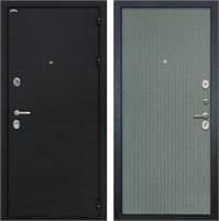 Входная дверь Колизей ФЛ-295 (Чёрный шелк / Пазл грин) для установки в квартиру 4432