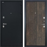 Входная дверь Колизей (Чёрный шелк / Тиковое дерево) для установки в квартиру 30844