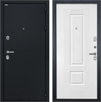Входная дверь Колизей ФЛ-2 (Чёрный шелк / Силк ясень белый) для установки в квартиру 30845
