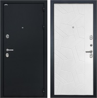 Входная дверь Колизей ФЛ-306 (Чёрный шелк / Силк ясень белый) для установки в квартиру 30846