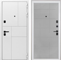 Входная дверь Спарта White панель ФЛ-6 Геометрия Мэджик Тин для установки в квартиру 30856