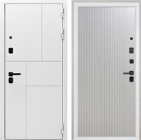 Входная дверь Спарта White панель ФЛ-566 Чесура светлая для установки в квартиру 30859