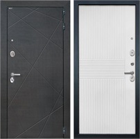 Входная дверь Сенатор Лучи ФЛ-326М (Венге распил кофе / Мэджик шифон белый) для установки в квартиру 30865