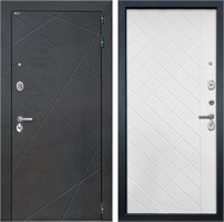 Входная дверь Сенатор Лучи ФЛ-Ромбы (Венге распил кофе / Силк ясень белый) для установки в квартиру 30867