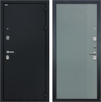Входная дверь Греция ФЛ-326 (Чёрный шелк / Монолит Фреско) для установки в квартиру 4364