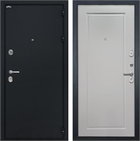Входная дверь Греция ФЛ-642 (Чёрный шелк / Мэджик шифон белый) для установки в квартиру 4367