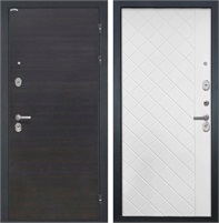 Входная дверь Сицилия ФЛ-Ромбы (ЭкоВенге / Силк ясень белый) для установки в квартиру 30887