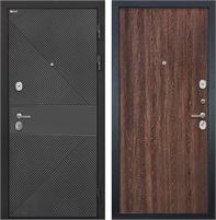 Входная дверь Сицилия ФЛ-613 Чёрный (крашеный) / Дуб филадельфия коньяк для установки в квартиру 28938