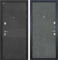 Входная дверь Сицилия ФЛ-613 Чёрный (крашеный) / Штукатурка графит для установки в квартиру 30894