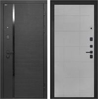 Входная дверь Форт ФЛ-6 Геометрия (Лофт черный / Мэджик Тин) для установки в квартиру 28902