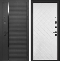 Входная дверь Форт ФЛ-Ромбы Силк ясень белый для установки в квартиру 30922