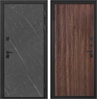 Входная дверь Профит Black (Гранит Лава / Дуб филадельфия коньяк) для установки в квартиру 20236