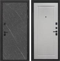 Входная дверь Профит Black ФЛ-642 (Гранит Лава / Мэджик шифон белый) для установки в квартиру 30926