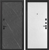 Входная дверь Профит Black ФЛ-306 (Гранит Лава / Силк ясень белый) для установки в квартиру 30928