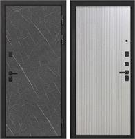 Входная дверь Профит Black ФЛ-566 (Гранит Лава / Чесура светлая) для установки в квартиру 30934