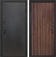 Входная дверь Профит Black (Лофт черный / Дуб филадельфия коньяк) для установки в квартиру 20258