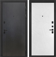 Входная дверь Профит Black ФЛ-306 (Лофт черный / Силк ясень белый) для установки в квартиру 30938