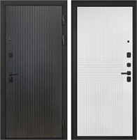 Входная дверь Профит Black ФЛ-326М (Лофт черный / Мэджик шифон белый) для установки в квартиру 30940