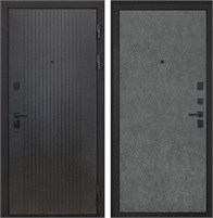 Входная дверь Профит Black (Лофт черный / Штукатурка графит) для установки в квартиру 20256