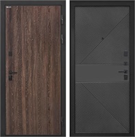 Входная дверь Профит Black ФЛ-613 (Дуб филадельфия коньяк / Черный) для установки в квартиру 30953
