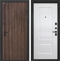 Входная дверь Профит Black Альба (Дуб филадельфия коньяк / Роял вуд белый) для установки в квартиру 30958