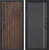 Входная дверь Профит Black В-07 (Дуб филадельфия коньяк / Венге) для установки в квартиру 30959