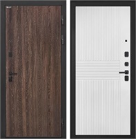 Входная дверь Профит Black ФЛ-326М (Дуб филадельфия коньяк / Мэджик шифон белый) для установки в квартиру 30966