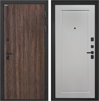 Входная дверь Профит Black ФЛ-642 (Дуб филадельфия коньяк / Мэджик шифон белый) для установки в квартиру 30970