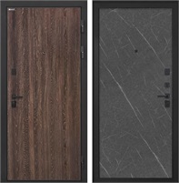 Входная дверь Профит Black Гладкая (Дуб филадельфия коньяк / Гранит Лава) для установки в квартиру 30975