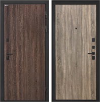 Входная дверь Профит Black Гладкая (Дуб филадельфия коньяк / Ильм американский) для установки в квартиру 30976