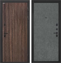 Входная дверь Профит Black (Дуб филадельфия коньяк / Штукатурка графит) для установки в квартиру 30982