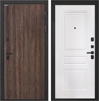 Входная дверь Профит Black ФЛ-243-М (Дуб филадельфия коньяк / Белая матовая) для установки в квартиру 30990