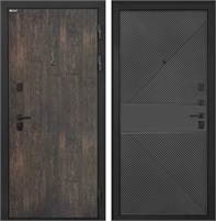 Входная дверь Профит Black ФЛ-613 (Тиковое дерево / Черный крашенный) для установки в квартиру 30991