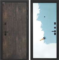 Входная дверь Профит Black (Тиковое дерево / Под покраску) для установки в квартиру 30995