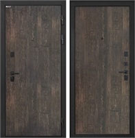 Входная дверь Профит Black (Тиковое дерево / Тиковое дерево) для установки в квартиру 31000