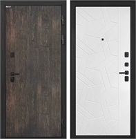 Входная дверь Профит Black ФЛ-306 (Тиковое дерево / Силк ясень белый) для установки в квартиру 31006