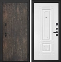 Входная дверь Профит Black ФЛ-2 (Тиковое дерево / Силк ясень белый) для установки в квартиру 31007