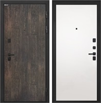 Входная дверь Профит Black Гладкая (Тиковое дерево / Силк Сноу) для установки в квартиру 31018