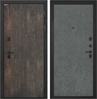 Входная дверь Профит Black (Тиковое дерево / Штукатурка графит) для установки в квартиру 31020