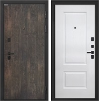 Входная дверь Профит Black КВ-2 (Тиковое дерево / Белая матовая) для установки в квартиру 31024