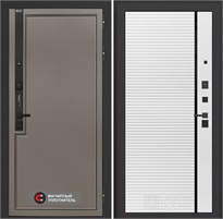 Входная дверь Лаб 1 Про - 22 Белый софт с молдингом для установки в квартиру 31044