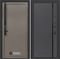 Входная дверь Лаб 1 Про - 22 Графит софт с молдингом для установки в квартиру 31045