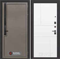 Входная дверь Лаб 1 Про - 21 Белый софт для установки в квартиру 31046